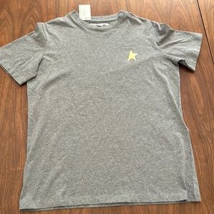 Golden Goose Star Collection T-shirt with contrasting gold star on the front XS